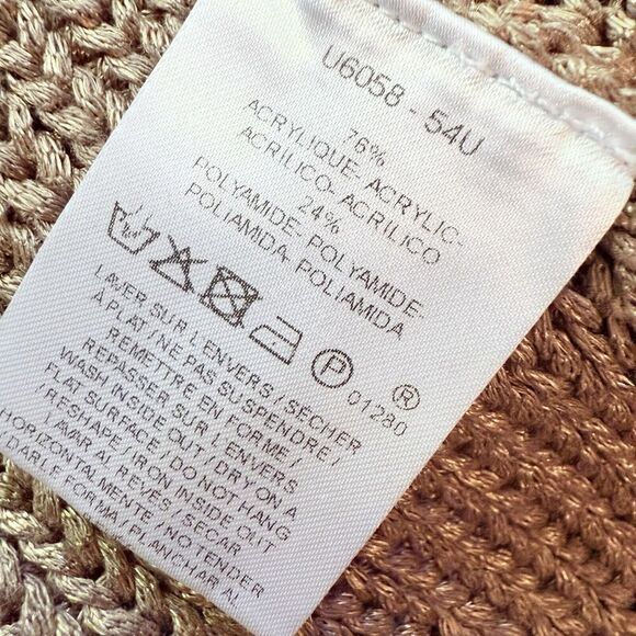 Caroll Paris Flyaway Open Sweater Cardigan Size 40 Medium 8 US Taupe Beige - Picture 5 of 6